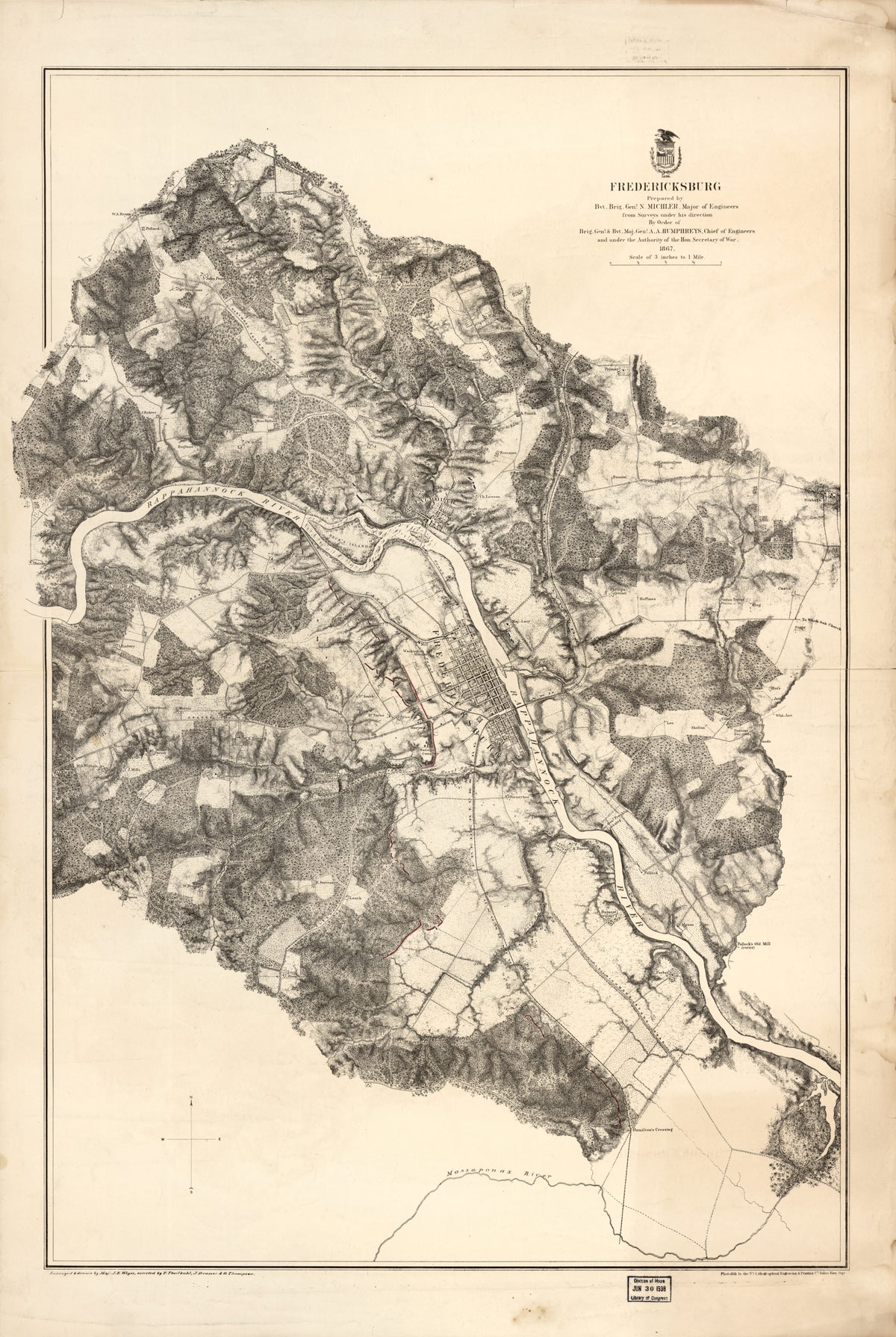 Fredericksburg. Dec. 1862 1867 by Relic Map Company