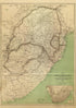 Map of the Seat of War In Africa in 1899 by Relic Map Company