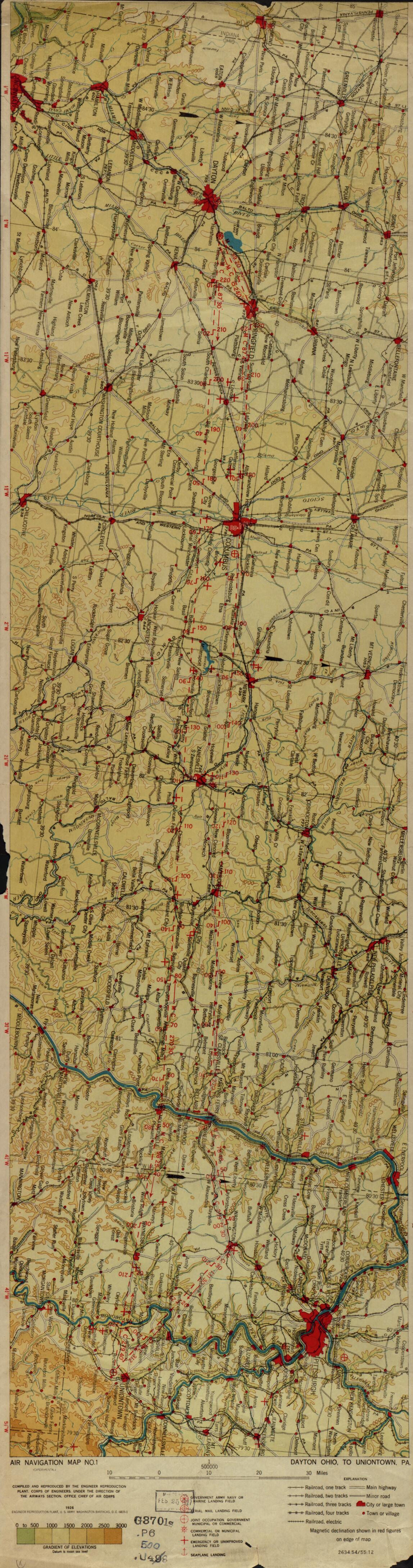 This old map of Aeronautical Strip Maps of the United States. (Air Corps Map, Air Corps Edition) from 1924 was created by  Geological Survey (U.S.). Topographic Branch,  United States. Army. Air Corps,  United States. Army. Corps of Engineers in 1924