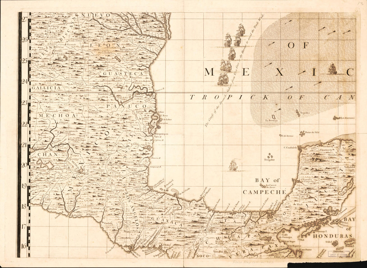 A Map of the British Empire In America With the French and Spanish Settlements Adjacent Thereto (America Septentrionalis) 1733 by Relic Map Company