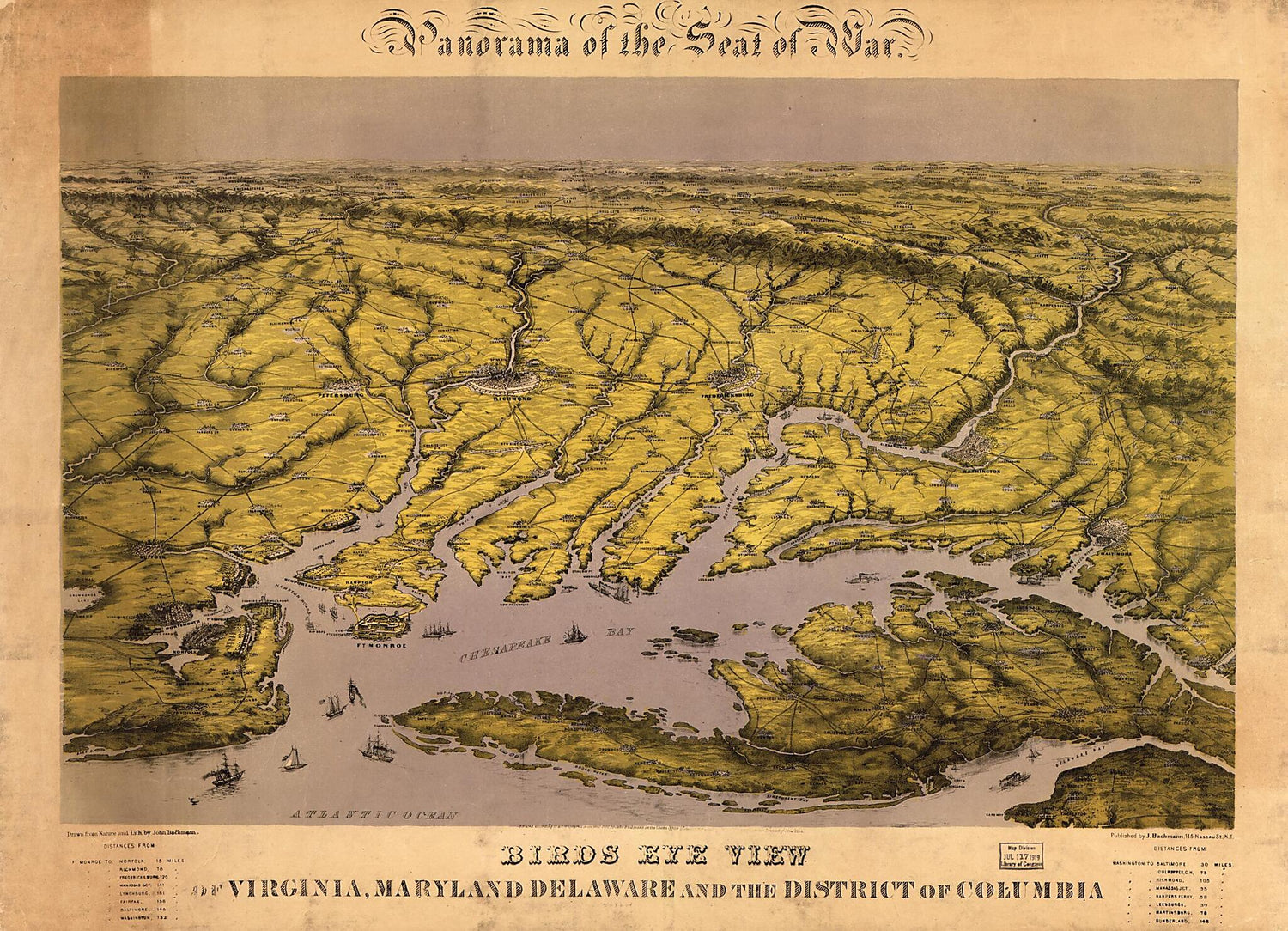 This old map of Panorama of the Seat of War : Bird&