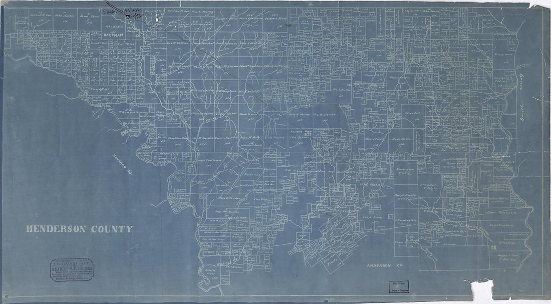 This old map of Henderson County from 1870 was created by  in 1870