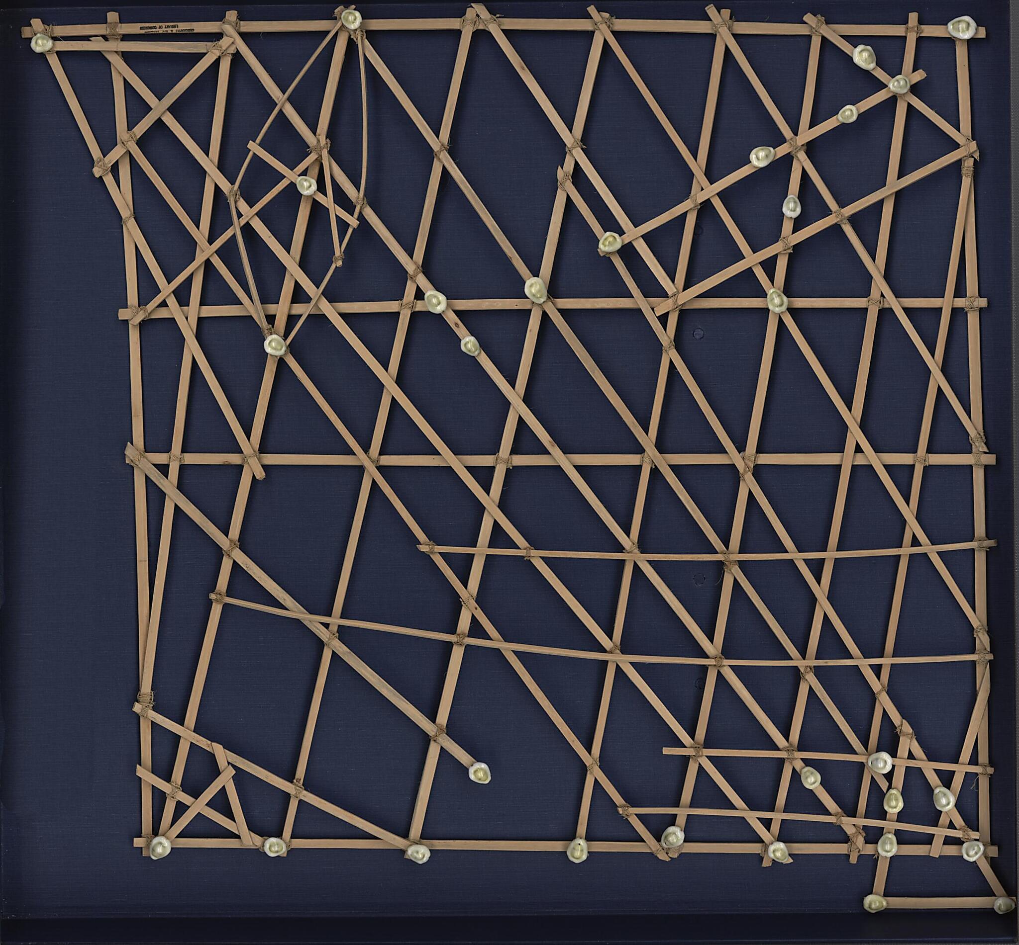 This old map of Marshall Islands Stick Chart, Rebbelib Type from 1920 was created by  in 1920