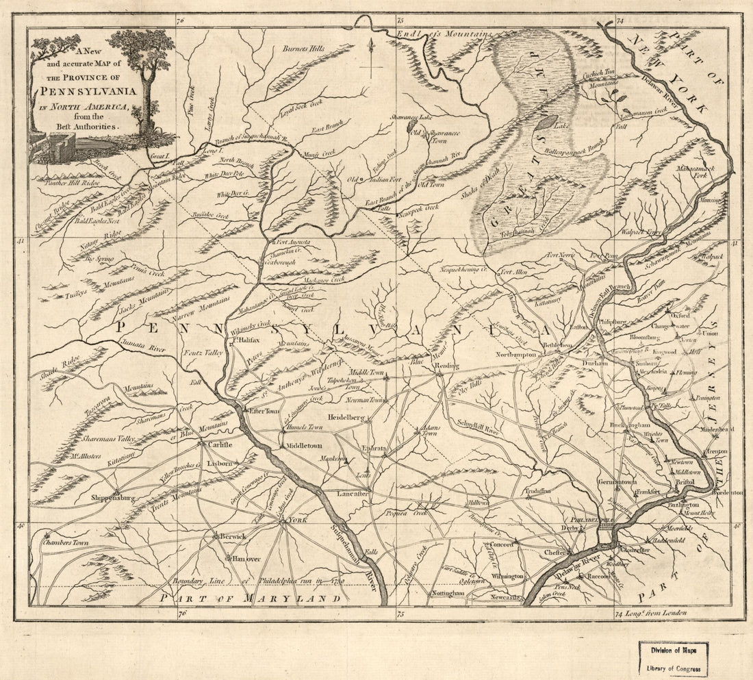 This old map of A New and Accurate Map of the Province of Pennsylvania, In North America : from the Best Authorities from 1780 was created by  in 1780