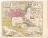 Mappa Geographica Regionem Mexicanam Et Floridam : Terrasque Adjacentes, Ut Et Anteriores Americae Insulas Cursus Itedem Et Reditus Navigantium Versus Flumen Missisipi Et Alias Colonias Ob Oculas Ponens 1703 by Relic Map Company