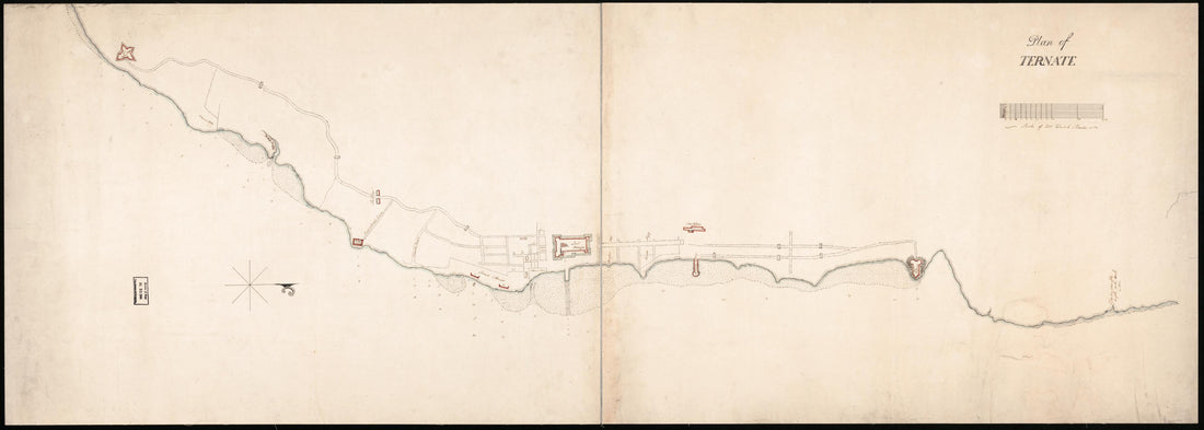 This old map of Plan of Ternate : Dutch East Indies from 1807 was created by Gilbert Elliot Minto in 1807
