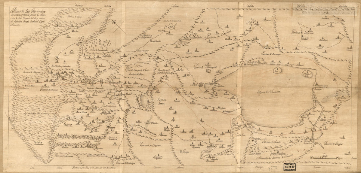 Plano De Las Provincias Del Cuzco Y Demás Para La Dirección De Las Tropas Del Rey Contra El Rebel De Joseph Gabriel Tupac Amaro 1782 by Relic Map Company