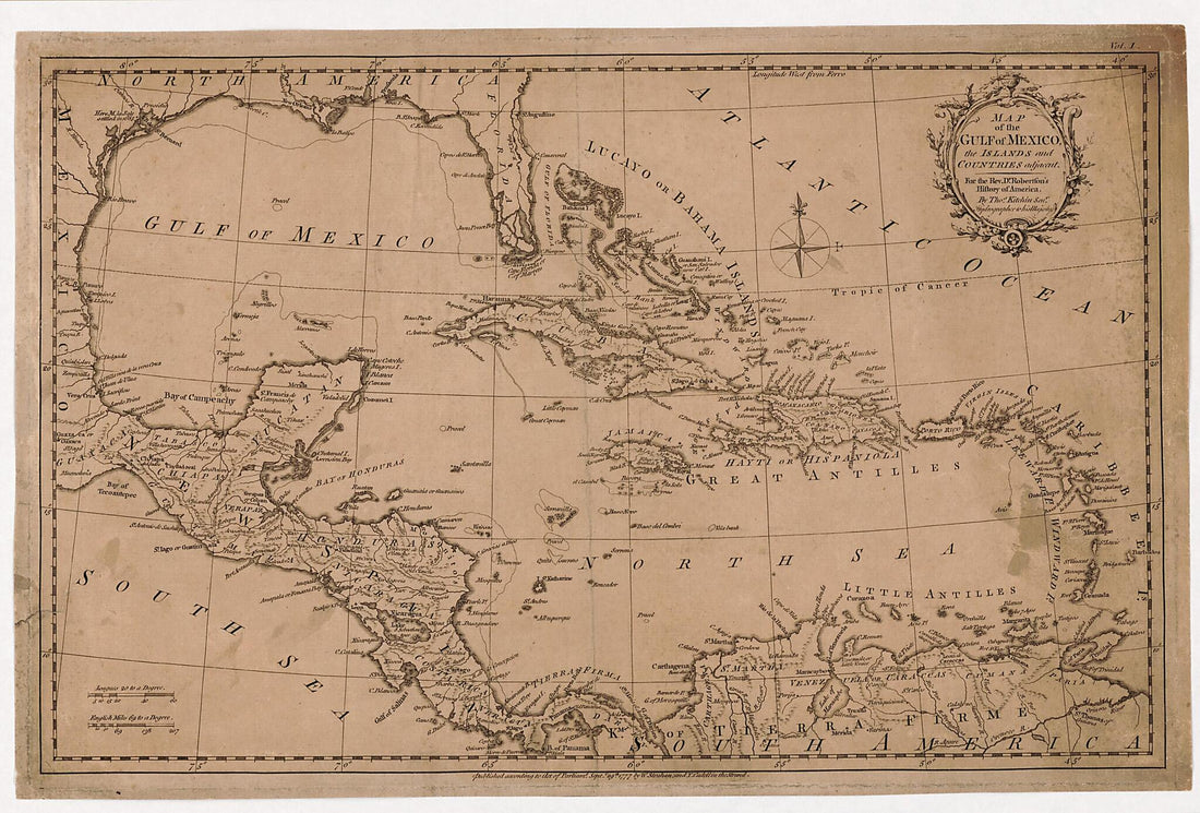 This old map of Map of the Gulf of Mexico, the Islands, and Countries Adjacent : for the Rev. Dr. Robertson&