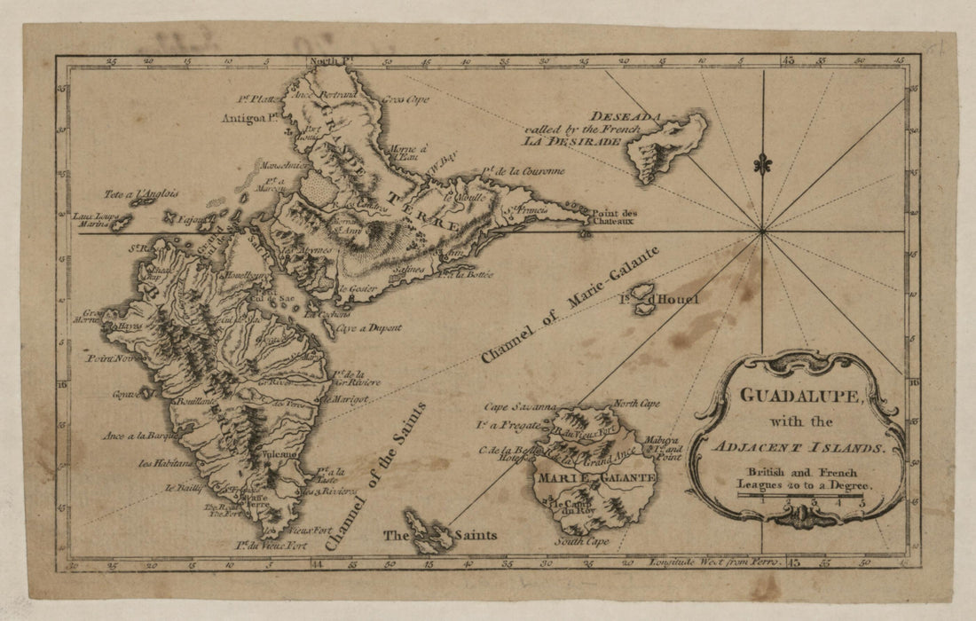 This old map of Guadalupe With the Adjacent Islands from 1759 was created by  in 1759