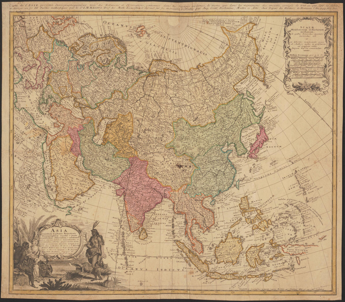 This old map of Asia : Secundum Legitimas Projectionis Sterographicae Regulas Et Juxta Recentissimas Observation Et Relationes Explosis Aliorum Fabulosis Designationibus Et Narrationibus Adhibitis Quoque Veterum Monumentis Et Recentiorum Itinerariis Desc