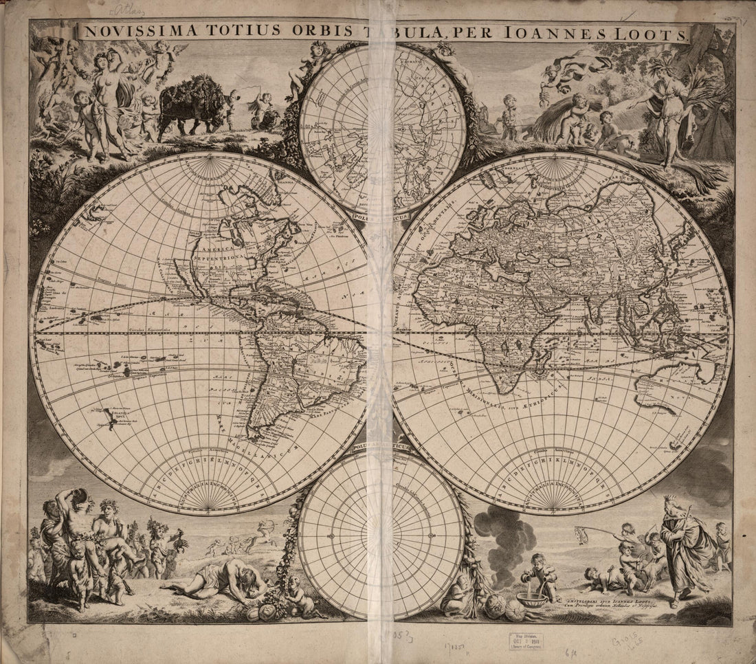 This old map of Atlas. (Loots Atlas) from 1705 was created by Johannes Loots in 1705