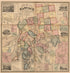 Topographical Map of Hancock County, Maine in 1860 by Relic Map Company