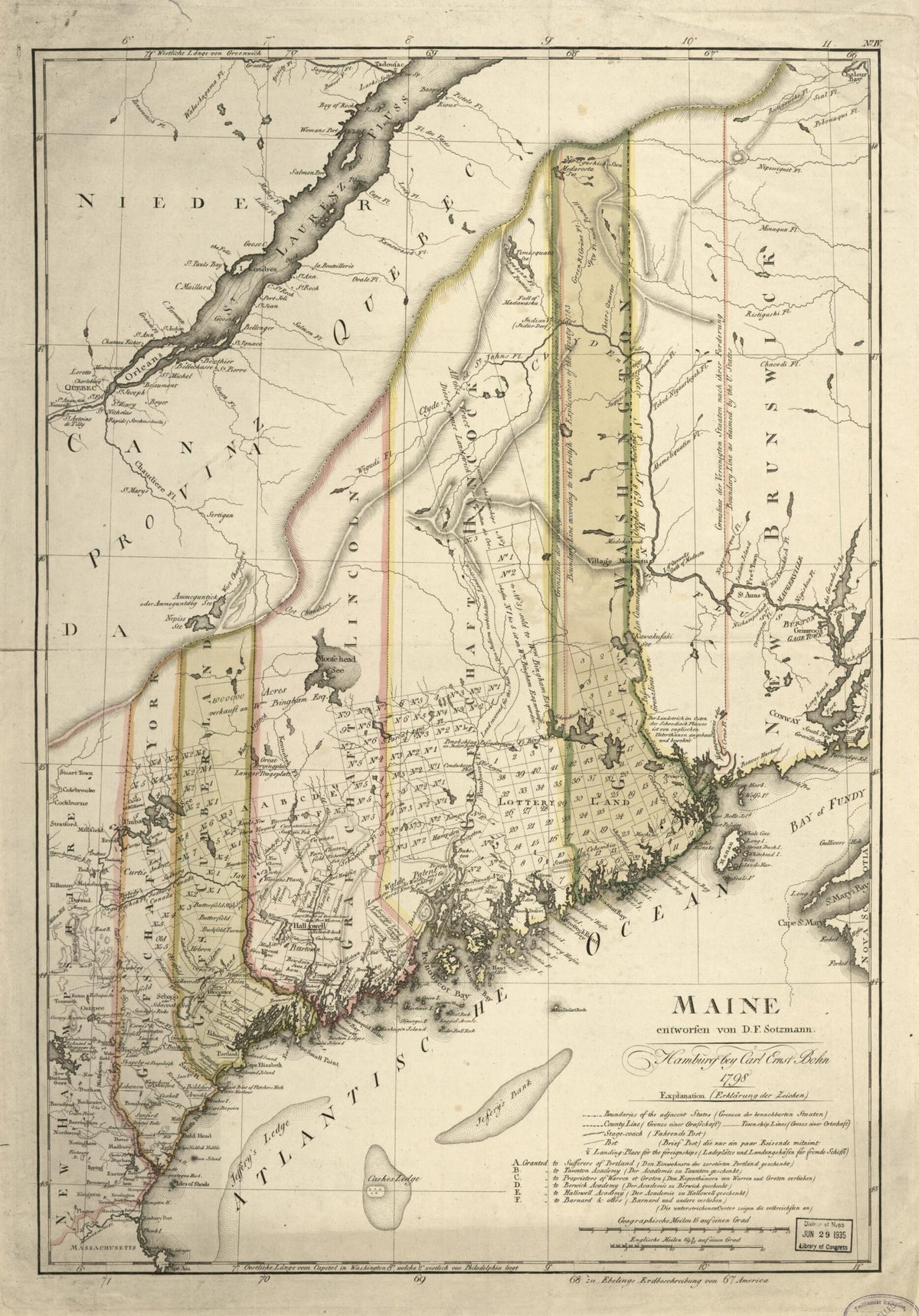 Maine 1798 by Relic Map Company