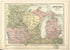 Western States, Michigan, Wisconsin, Minnesota, Iowa : With Portions of Illinois & Indiana 1873 by Relic Map Company