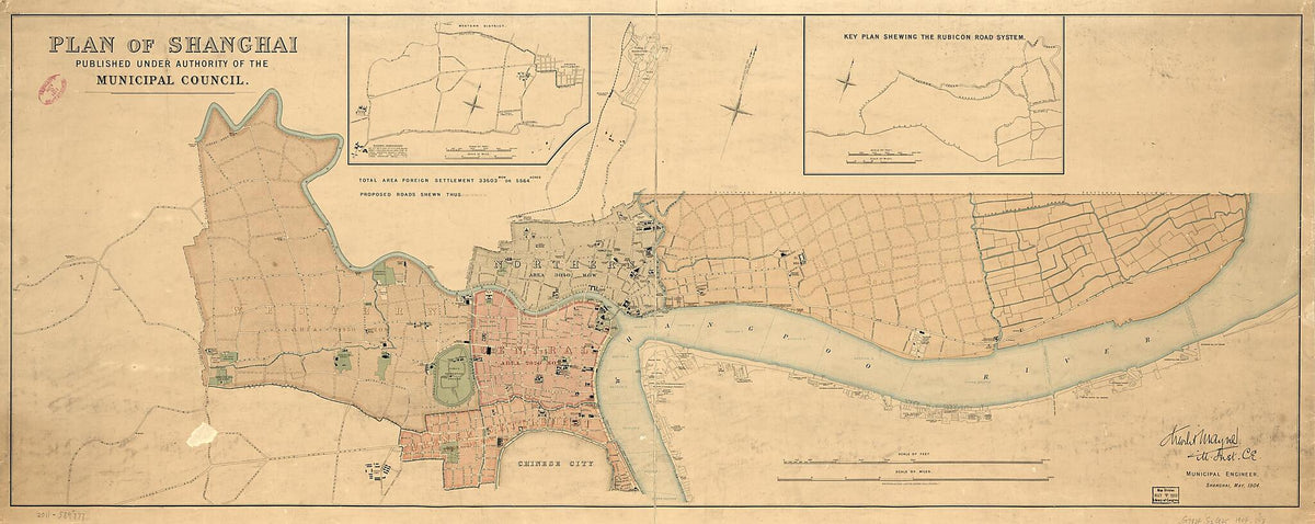 Plan of Shanghai 1904 by Relic Map Company