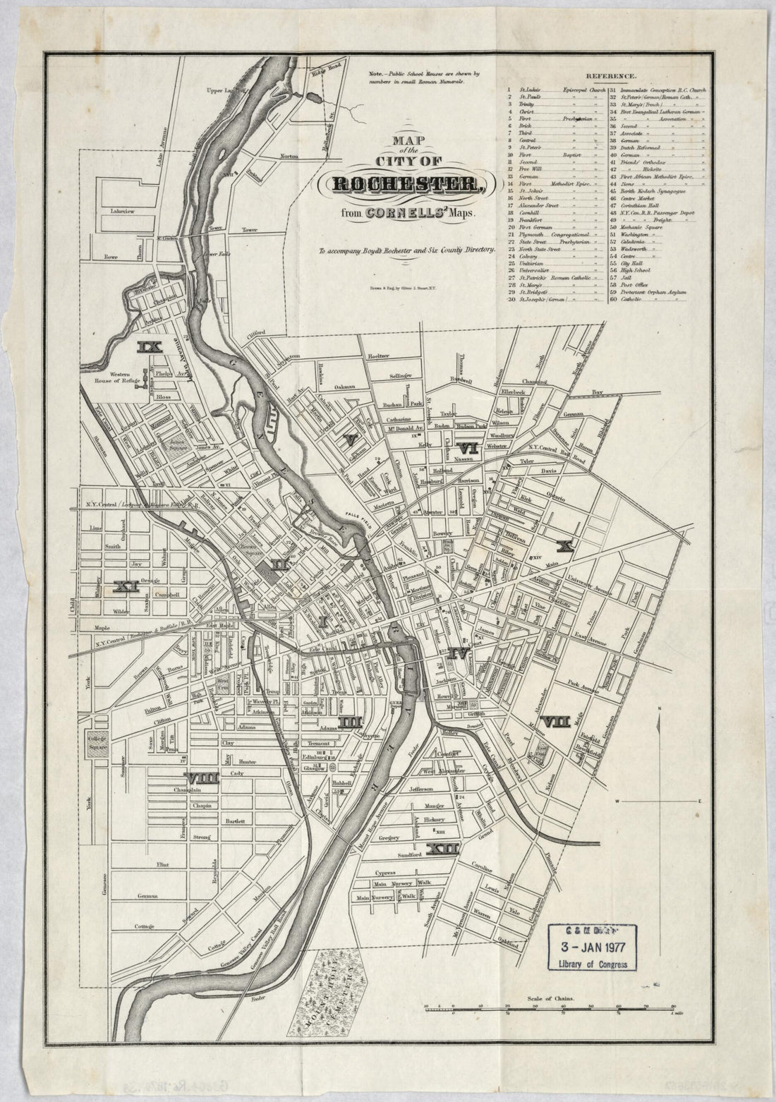 This old map of Map of the City of Rochester : from Cornells&