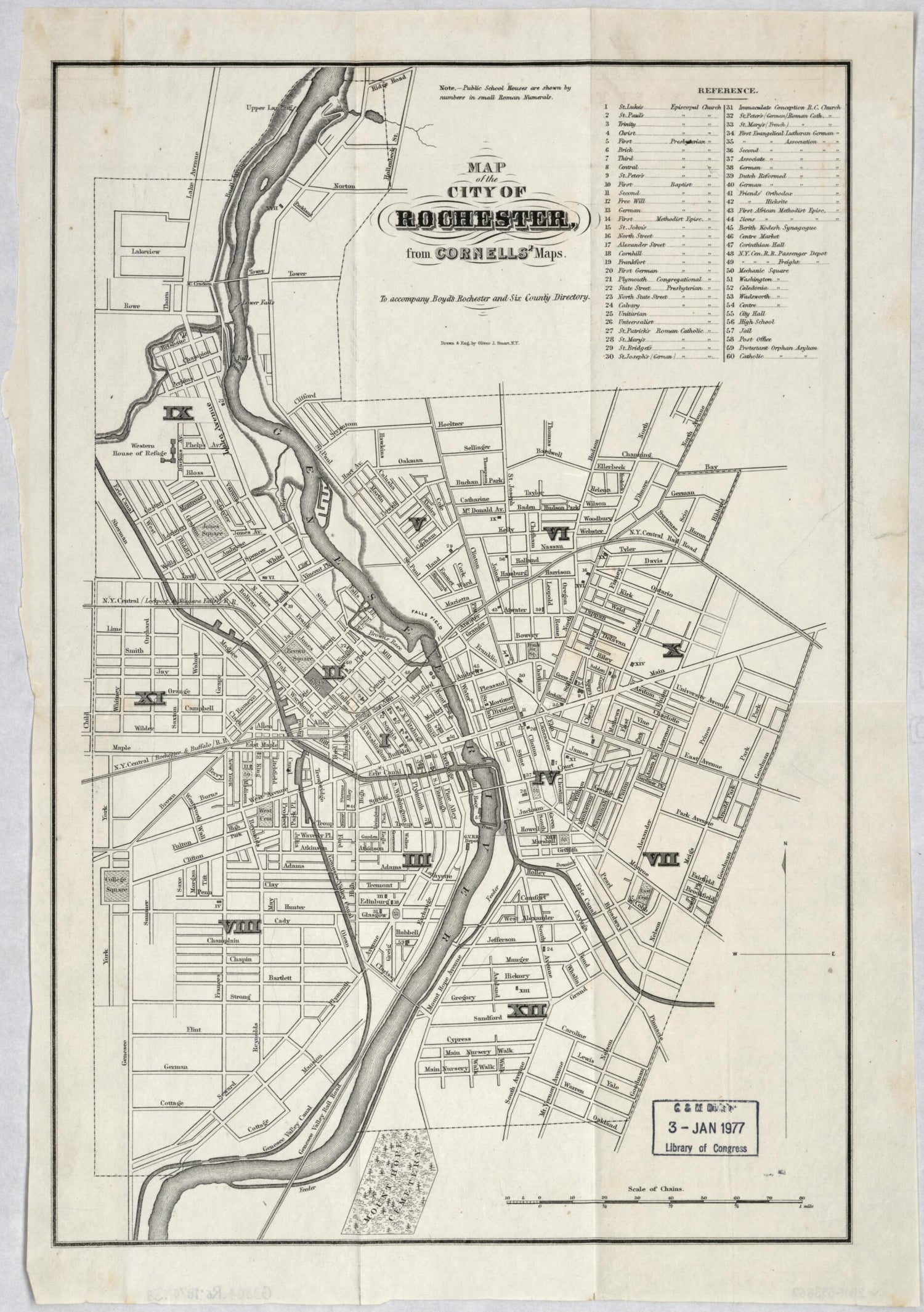 This old map of Map of the City of Rochester : from Cornells&