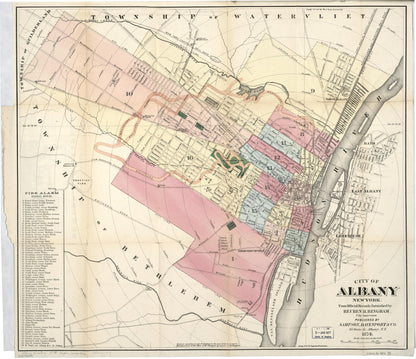 City of Albany, New York 1874 by Relic Map Company