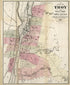 Map of Troy, Also West Troy, and Green Island 1878 by Relic Map Company