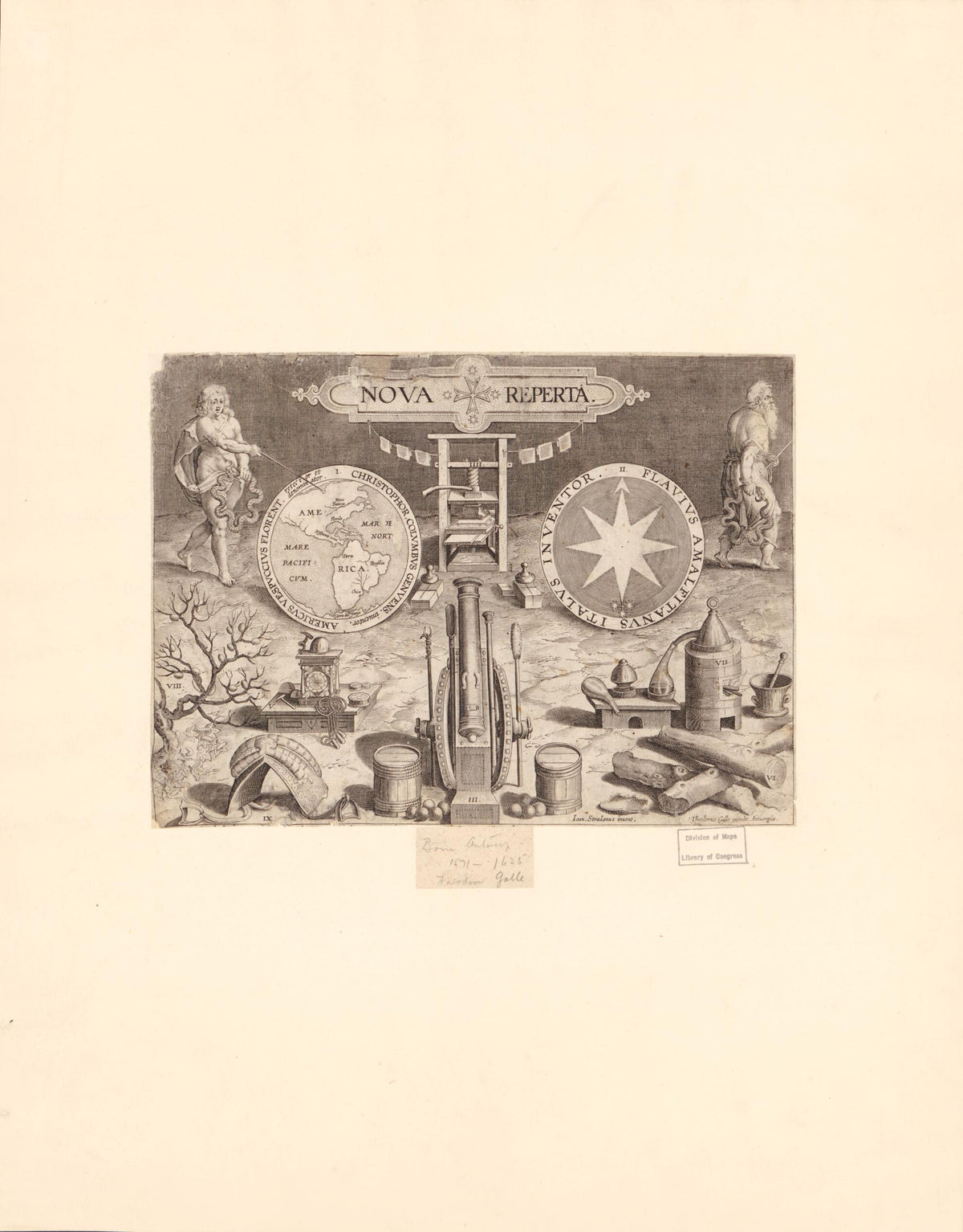 Map of the Western Hemisphere 1590 by Relic Map Company