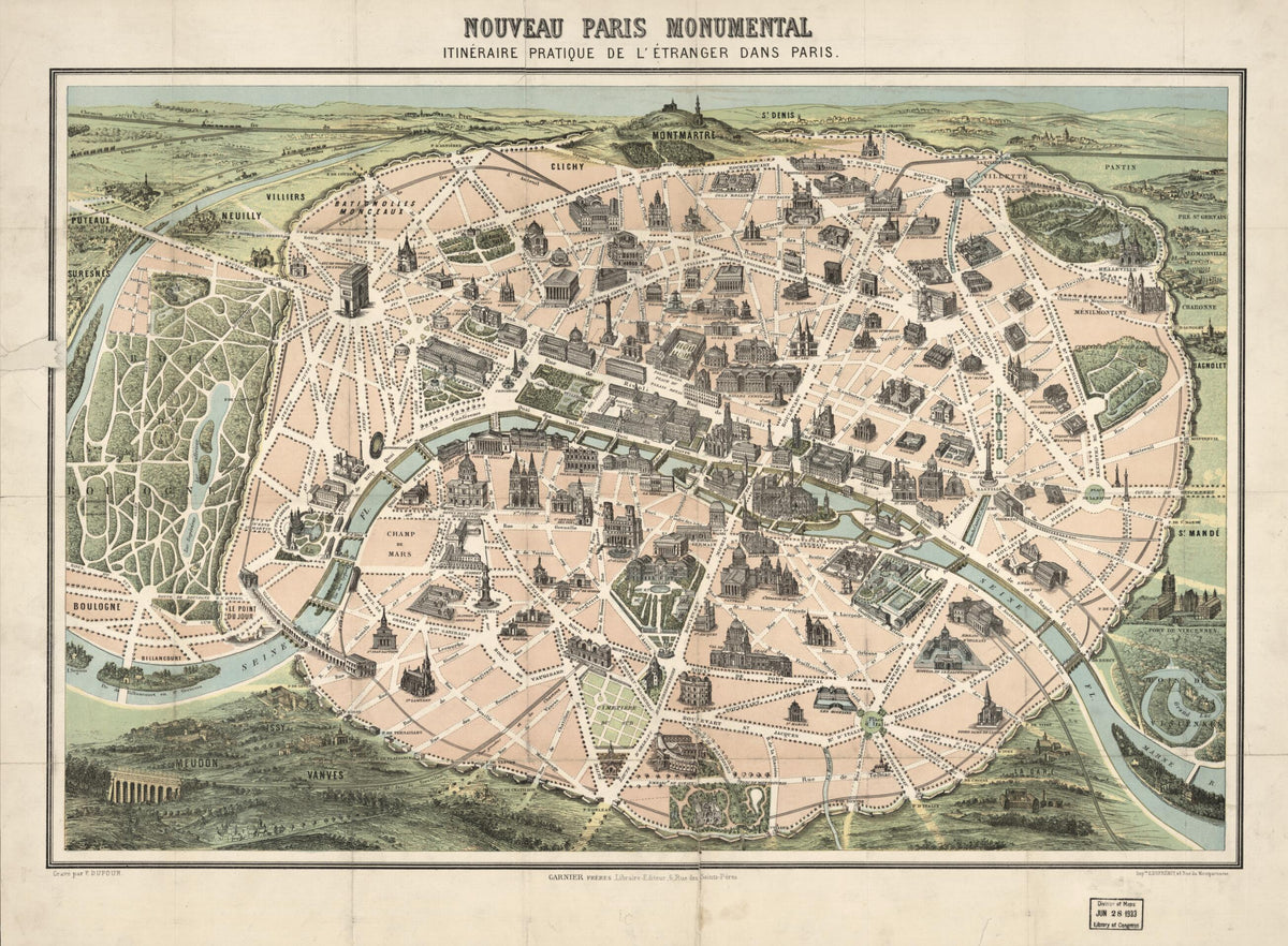 Nouveau Paris Monumental : Itinéraire Pratique De L&