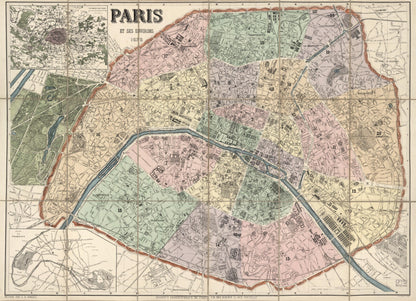 Paris Et Ses Environs : 1878 by Relic Map Company