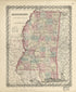 Mississippi 1855 by Relic Map Company