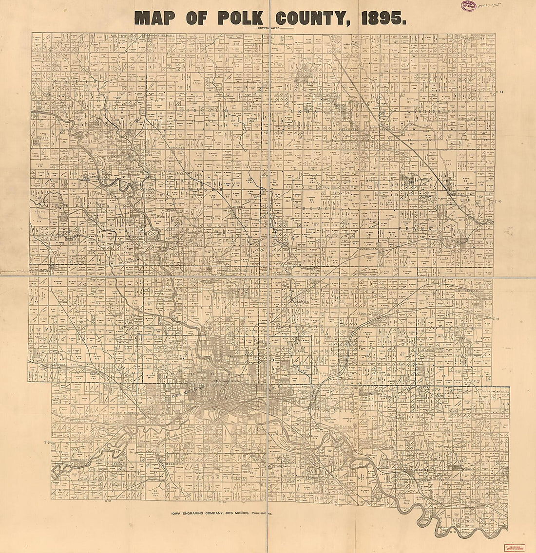 This old map of Map of Polk County, Iowa, from 1895 was created by  in 1895