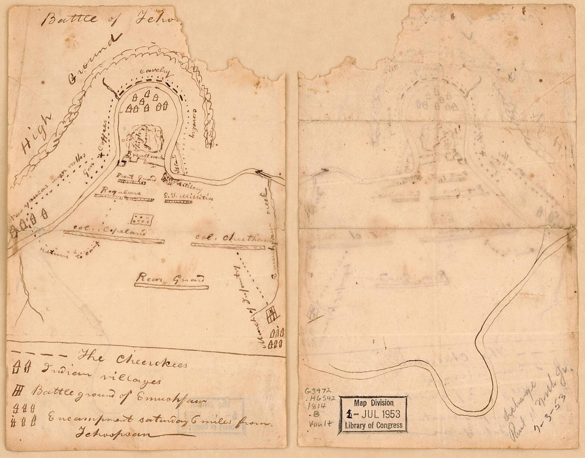 Battle of Tehoopca 1814 by Relic Map Company
