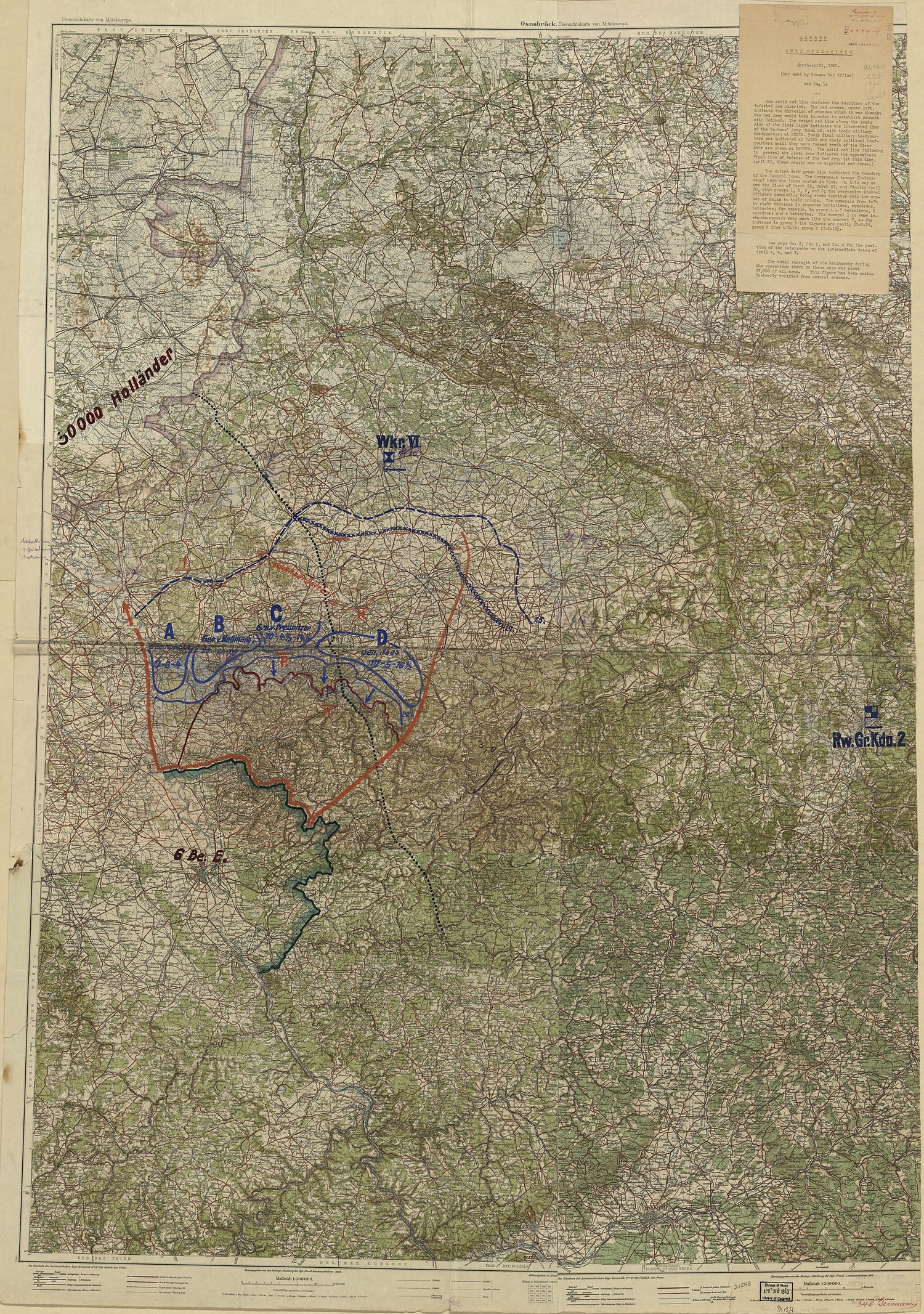 This old map of April, from 1920 was created by  Germany. Reichswehr,  United States. War Office in 1920