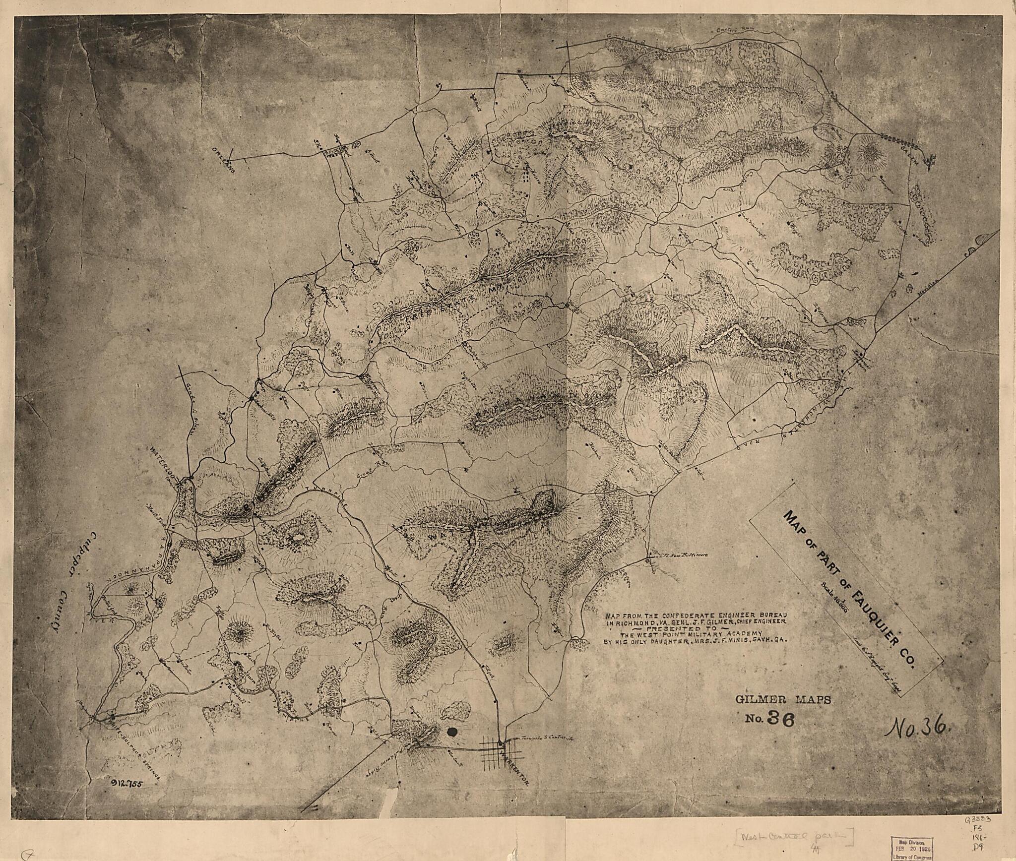 This old map of Map of Part of Fauquier County (Map of Part Fauquier County) from 1860 was created by  Confederate States of America. Army. Department of Northern Virginia, C. S. Dwight, Jeremy Francis Gilmer, Louisa Porter Minis,  Virginia Historical So