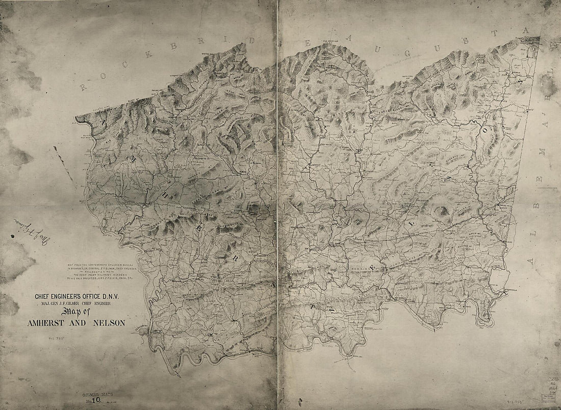 This old map of Map of Amherst and Nelson. (Chief Engineer&