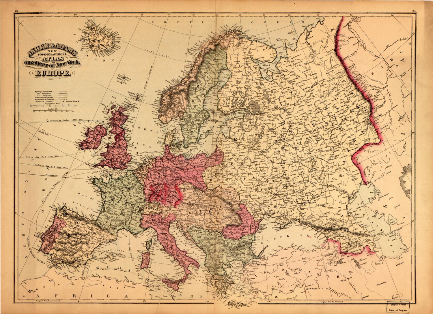 Europe. (Europe) 1871 by Relic Map Company