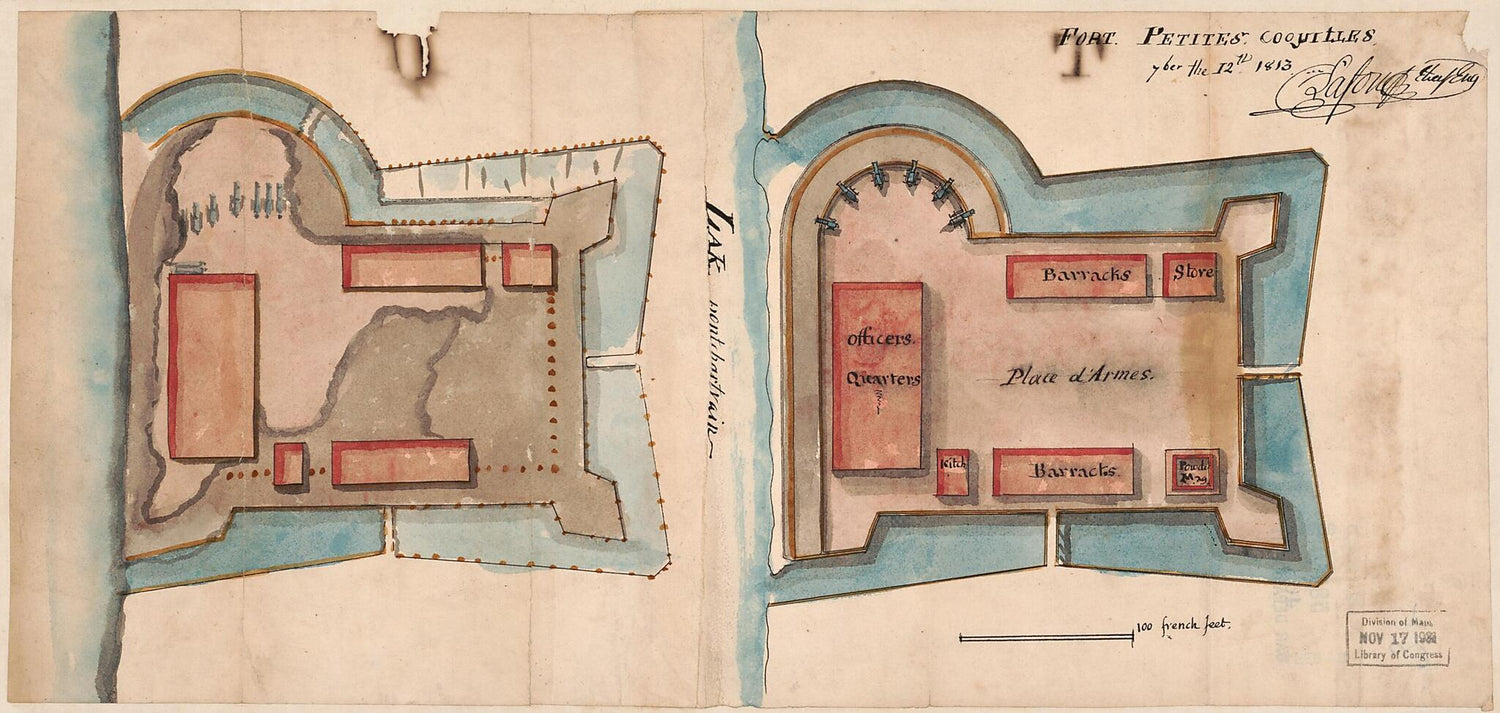 This old map of Ber the 12th from 1813 was created by Barthélémy Lafon,  United States. War Department. Office of the Chief of Engineers in 1813