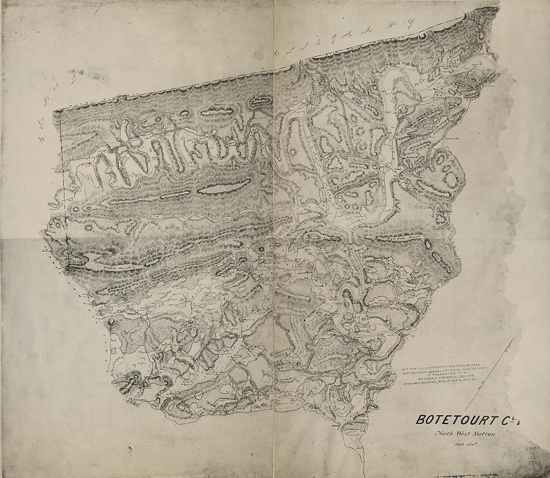 This old map of Botetourt County, Va. : North West Section. (Botetourt County, Virginia) from 1860 was created by Walter Izard in 1860