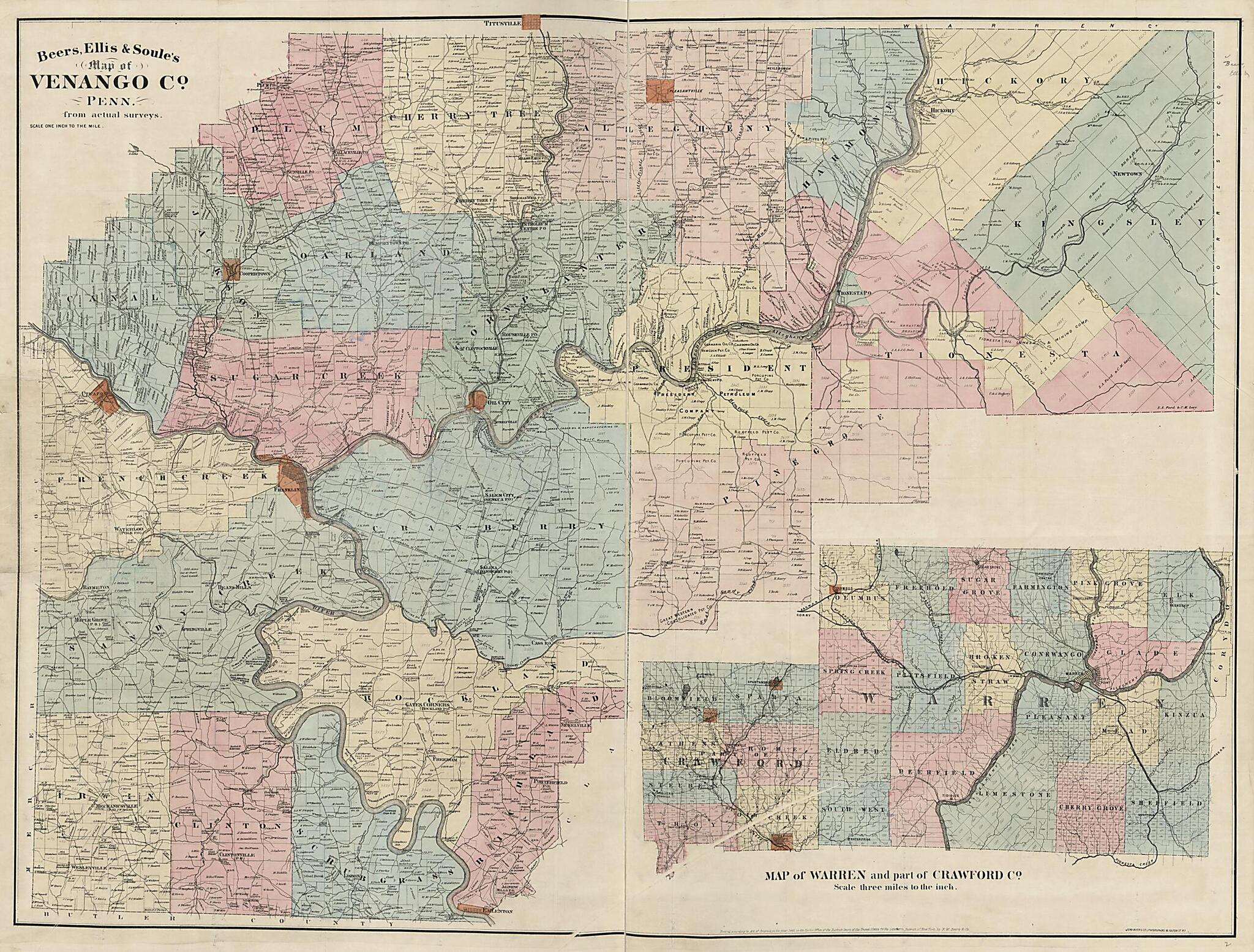 This old map of Beers, Ellis &amp; Soule&