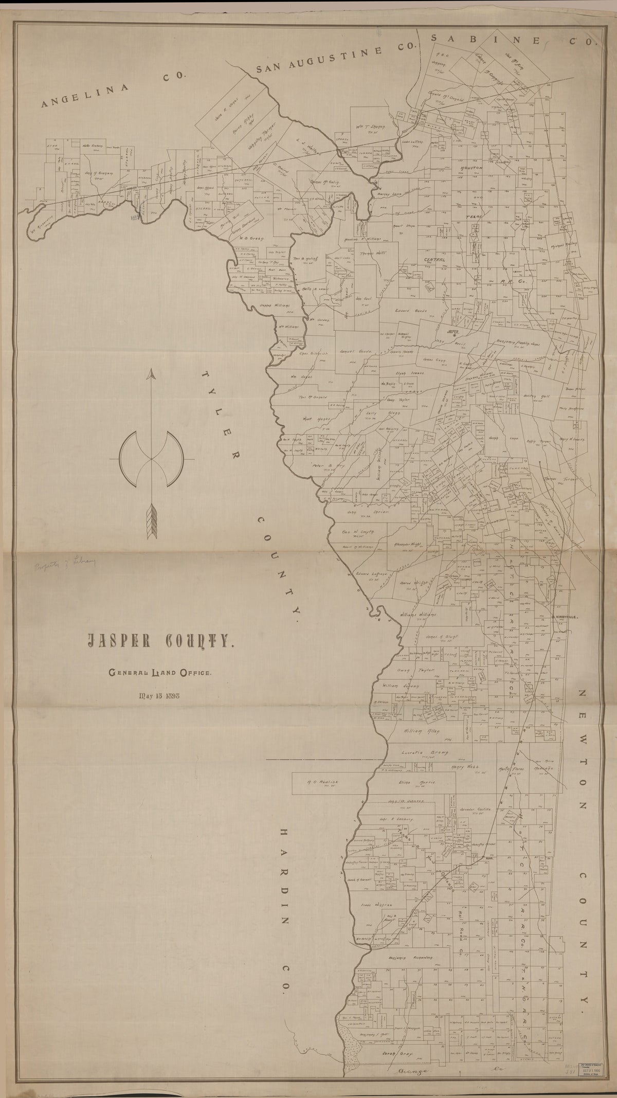 Jasper County in 1898 by Relic Map Company