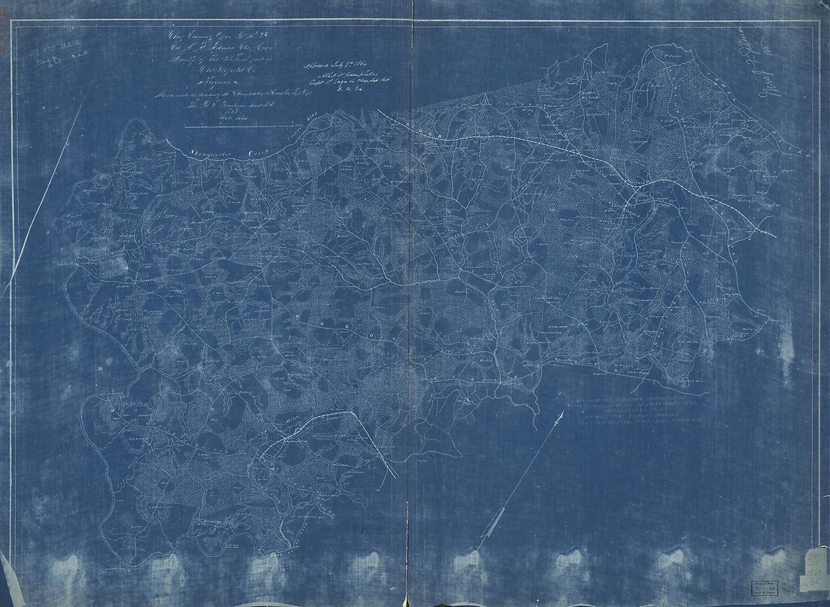 Survey of the Western Part of Chesterfield County Virginia 1863 by Relic Map Company