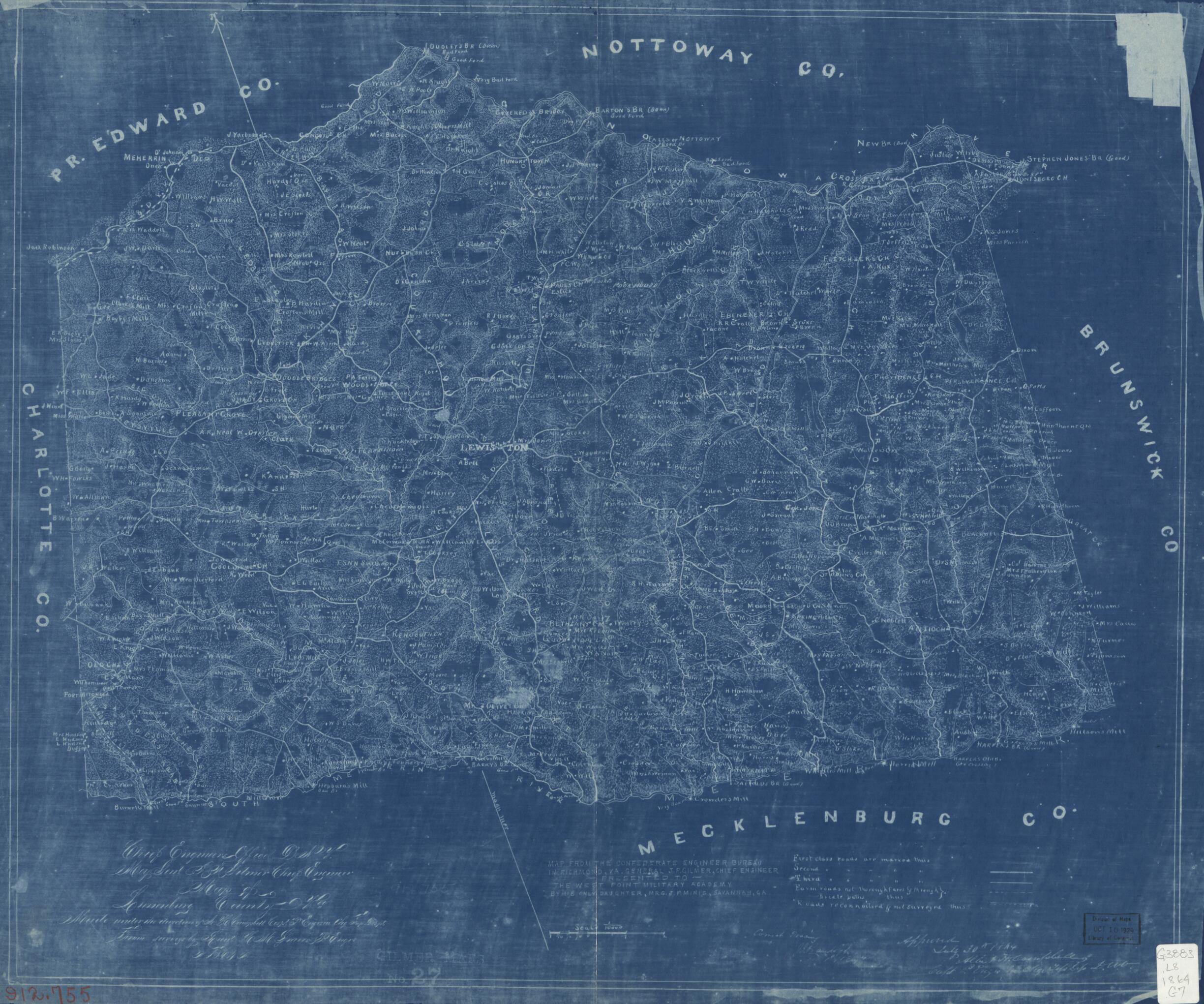 Map of Lunenburg County, Va. (Map of Lunenburg County, Virginia) from ...