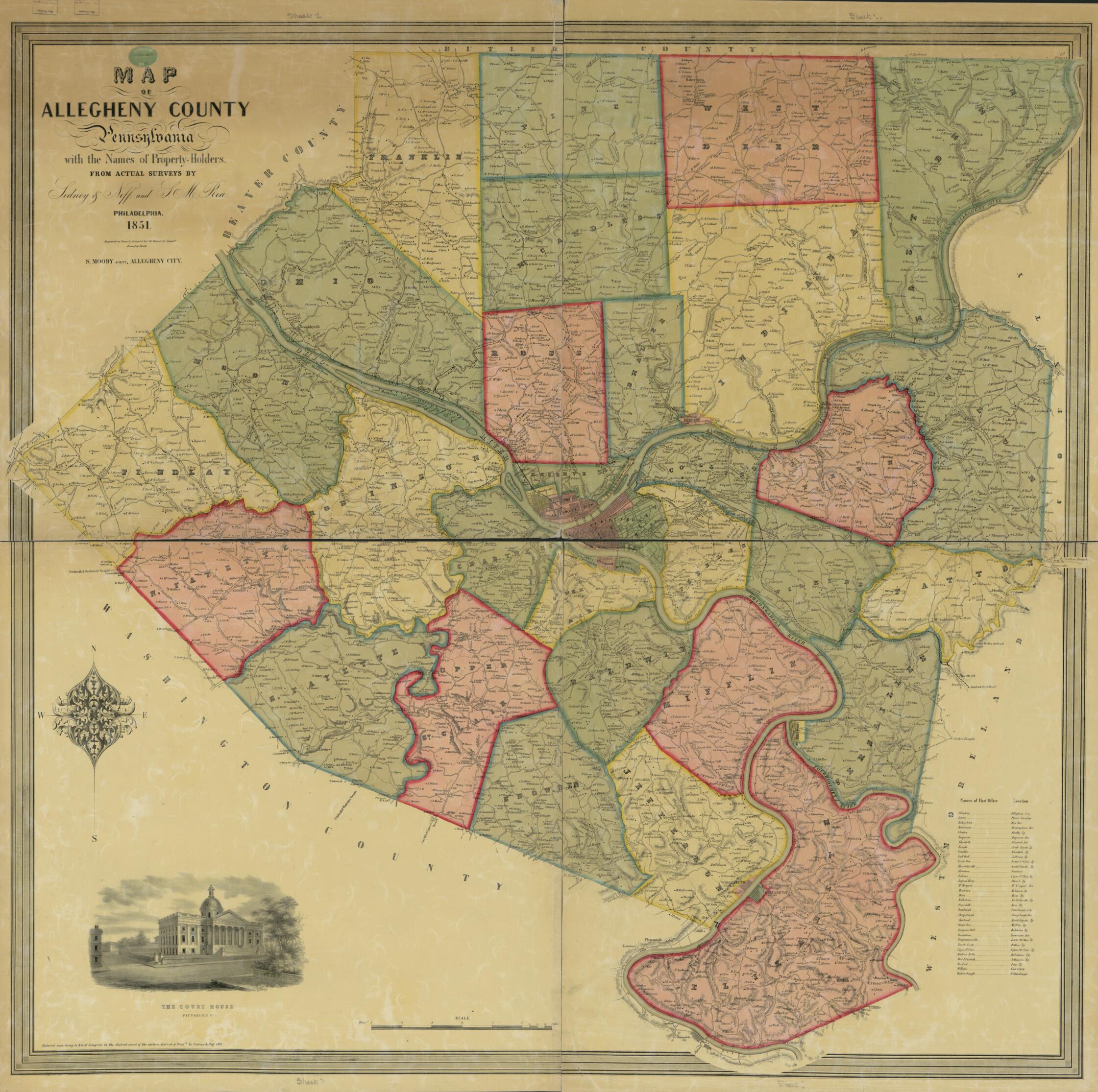 This old map of Holders : from Actual Surveys from 1851 was created by  Friend &amp; Aub, S. McCrea, S. Moody,  Sidney &amp; Neff in 1851