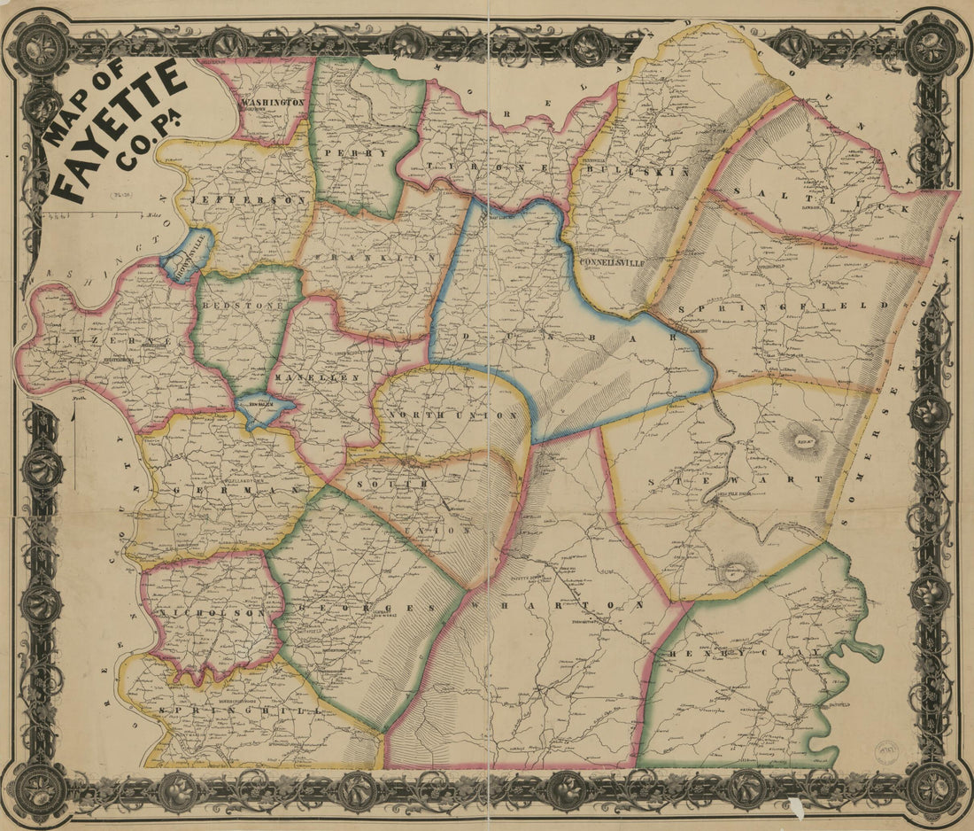 This old map of Map of Fayette Co. Pennsylvania from 1858 was created by  in 1858