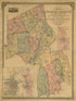 Map of Bristol County, Massachusetts 1852 by Relic Map Company