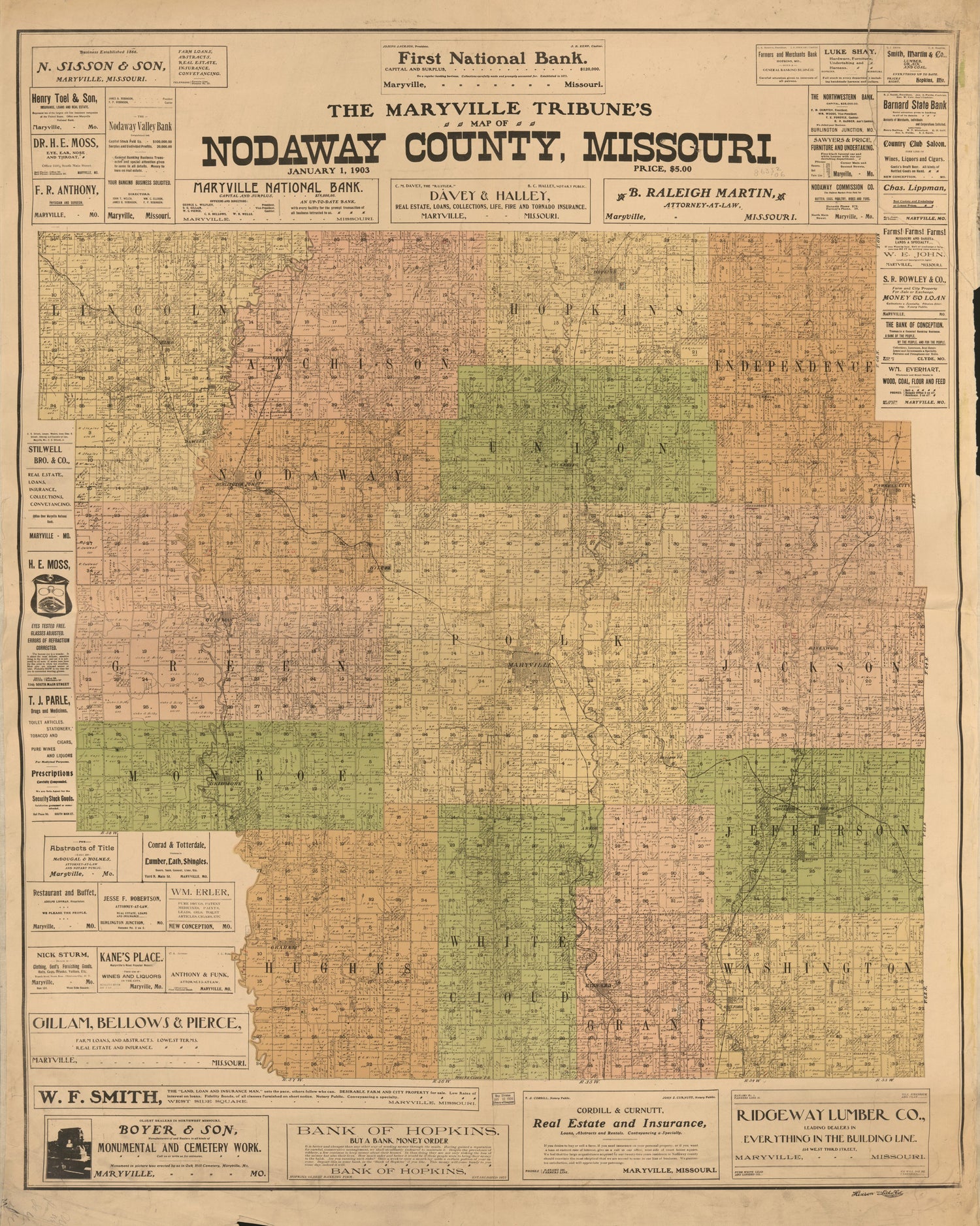 This old map of The Maryville Tribune&