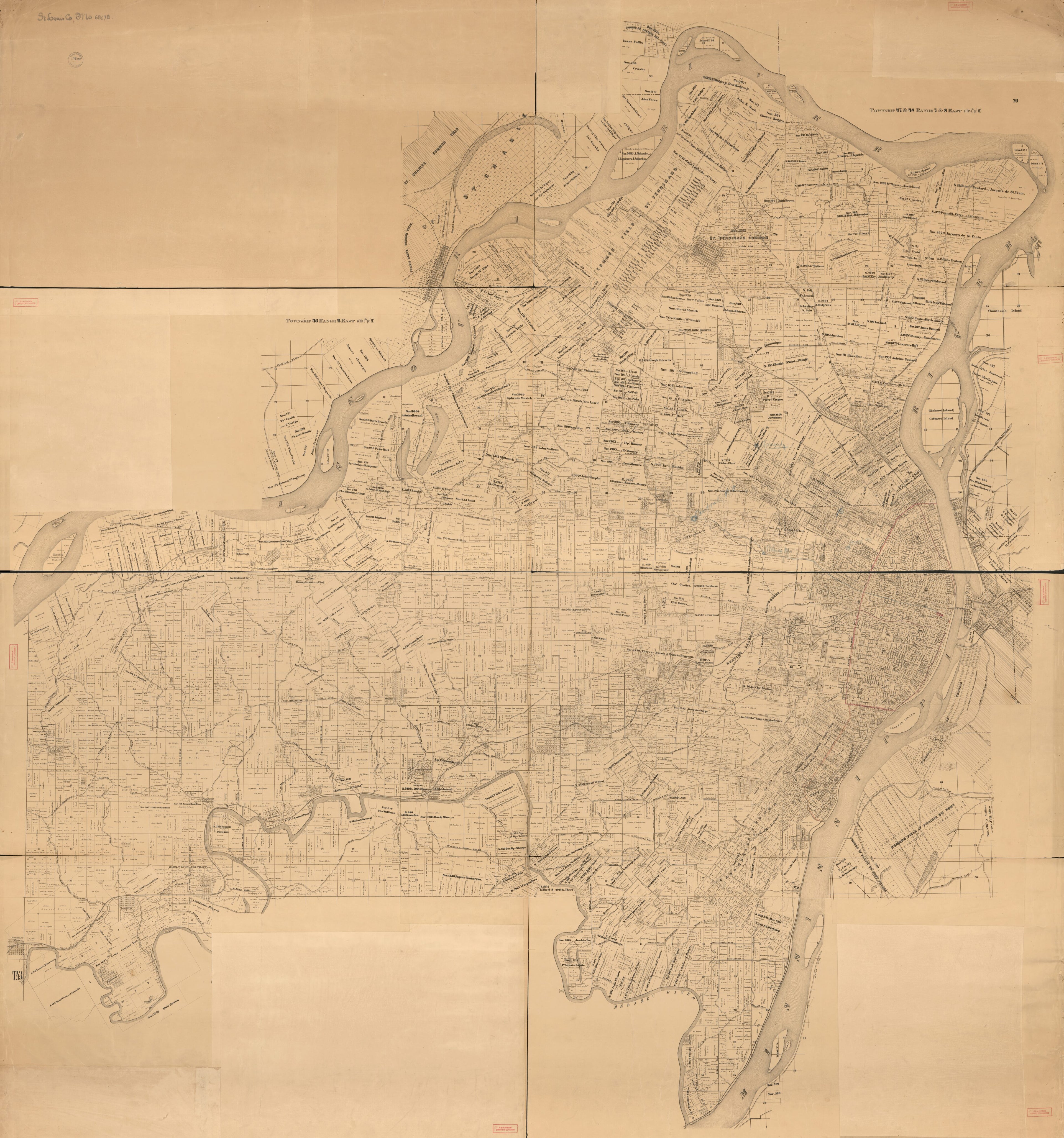 This old map of St. Louis Co., Mo. from 1869 was created by  in 1869