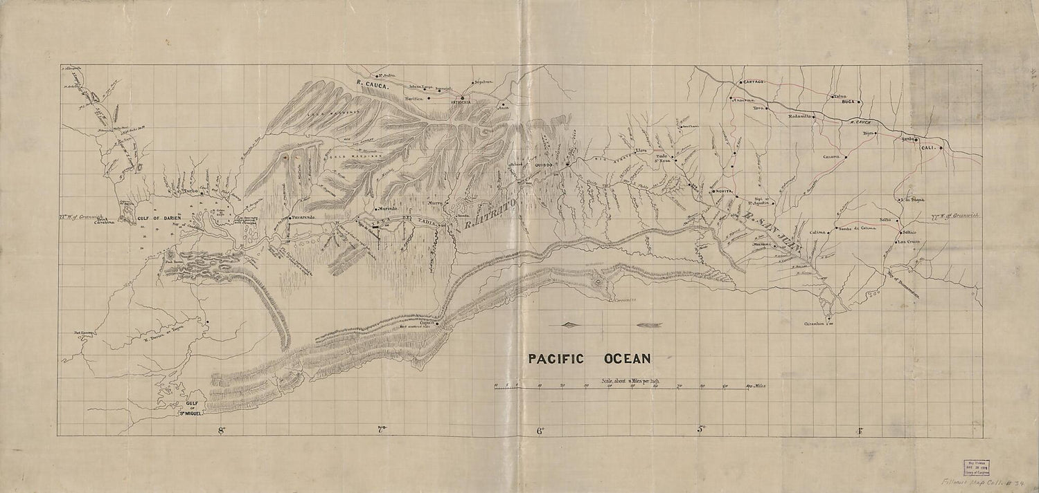 This old map of Pacific Ocean from 1850 was created by  in 1850