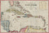 Topographical Map of the West Indies and the Adjacent Coasts (Map of West the Indies, West Indies 1853) by Relic Map Company