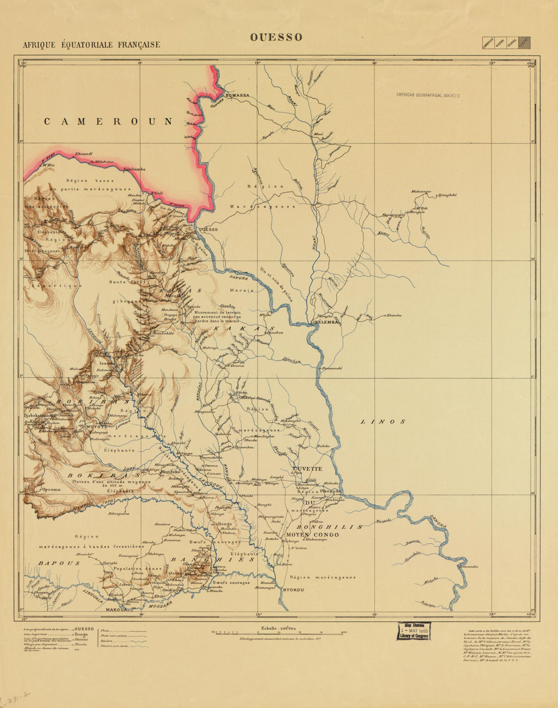 This old map of Afrique équatoriale Française from 1910 was created by  in 1910
