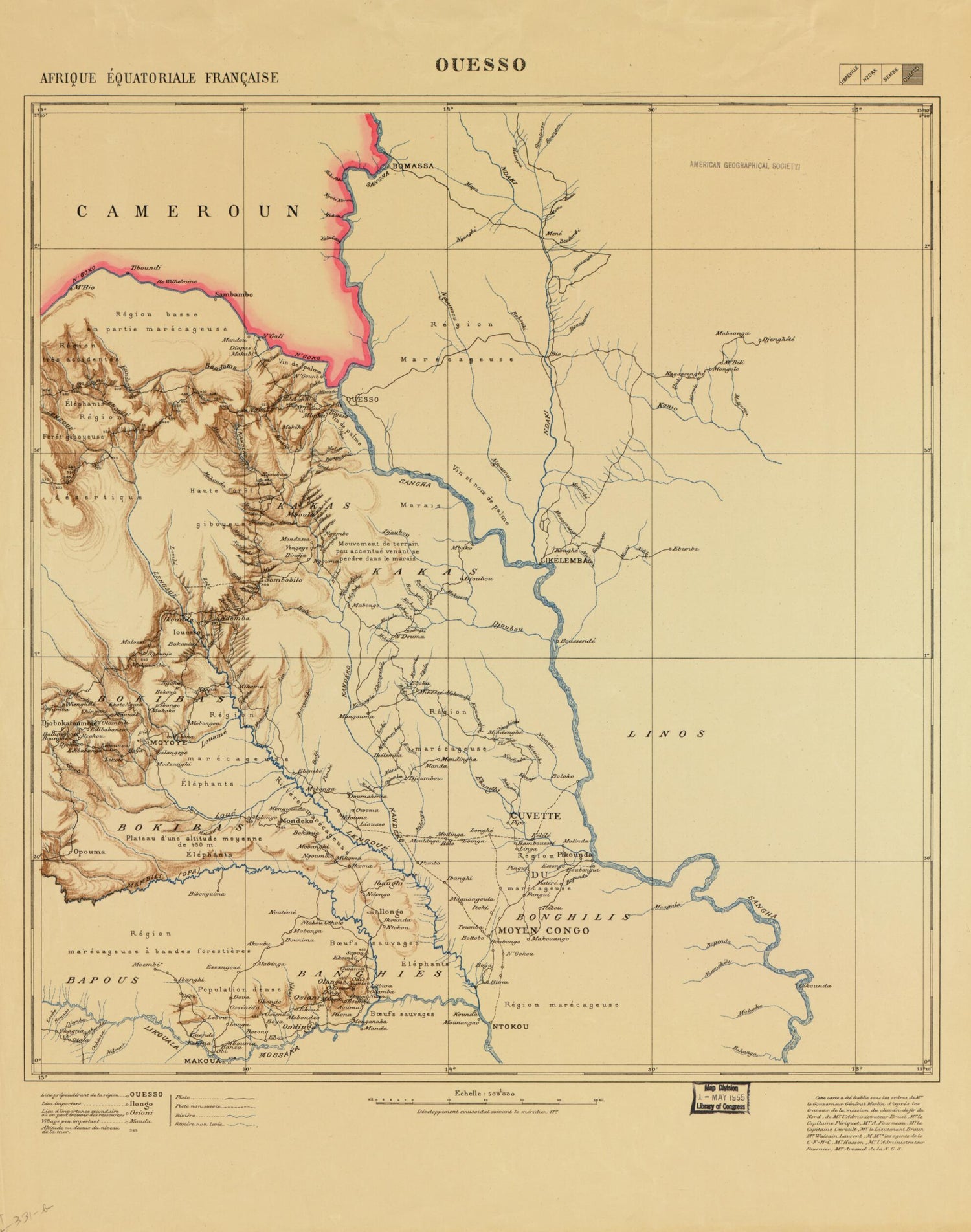 This old map of Afrique équatoriale Française from 1910 was created by  in 1910