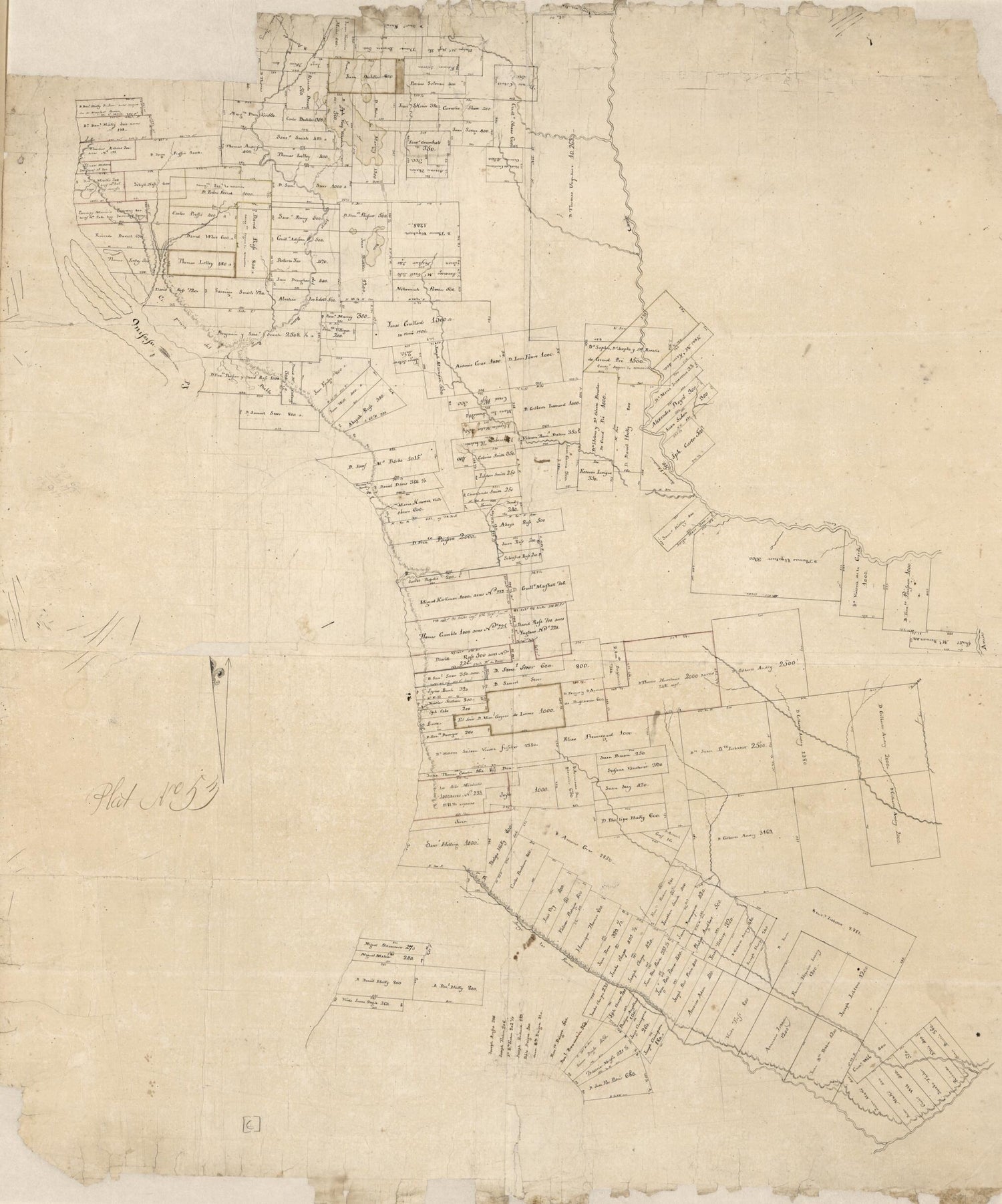 This old map of Map of Manchac and Baton Rouge District, Spanish West Florida from 1805 was created by Vicente Sebastián Pintado in 1805