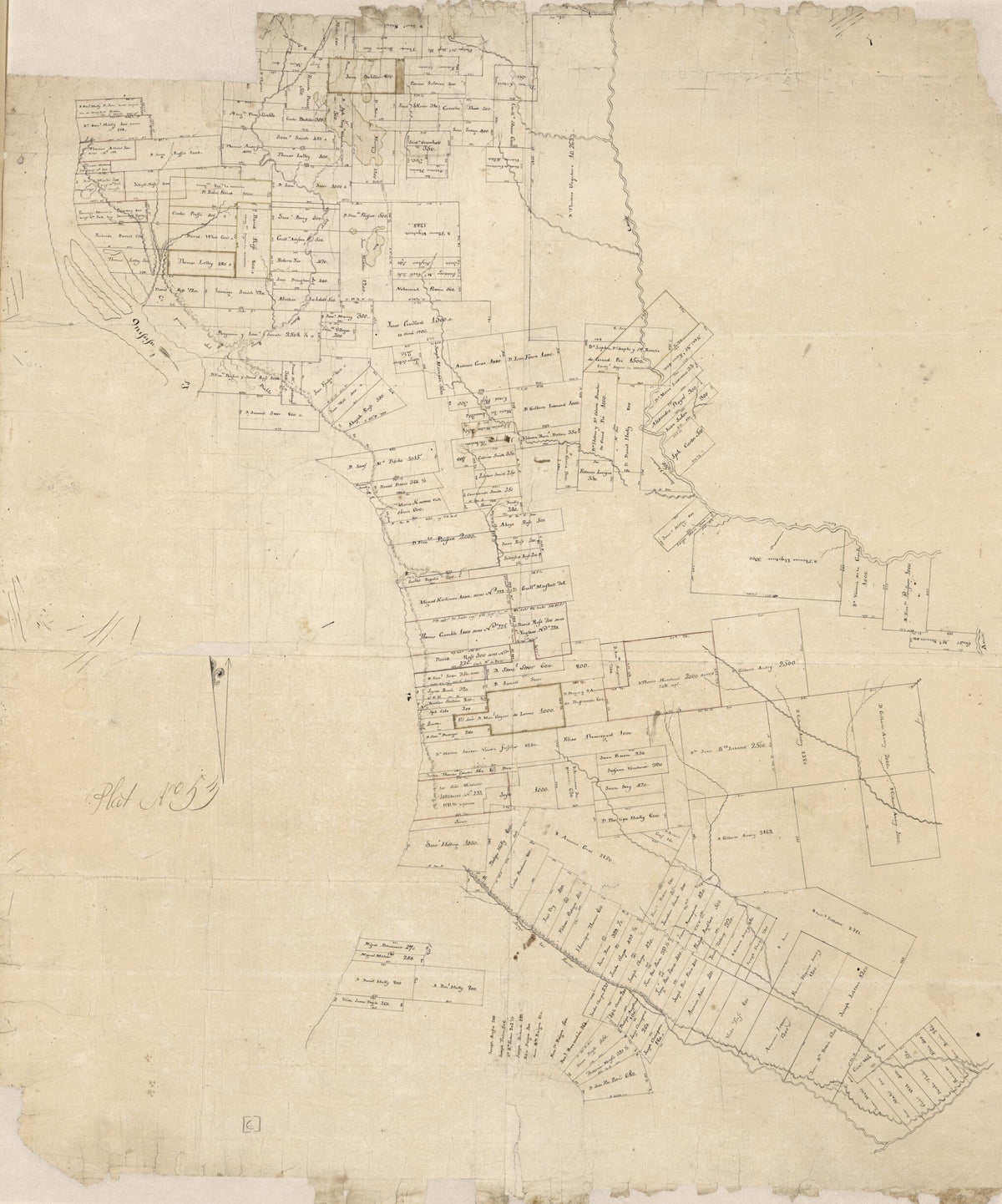 Map of Manchac and Baton Rouge District, Spanish West Florida 1805 by Relic Map Company